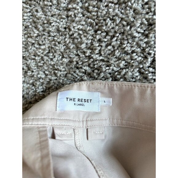 The Reset Women's Size M Pleated Trousers R Label Beige Lyocell Cropped Pockets - Picture 4 of 11